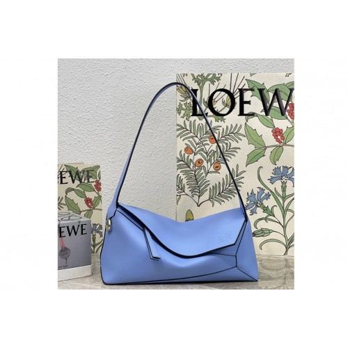 Loewe Puzzle Hobo bag in Blue nappa calfskin