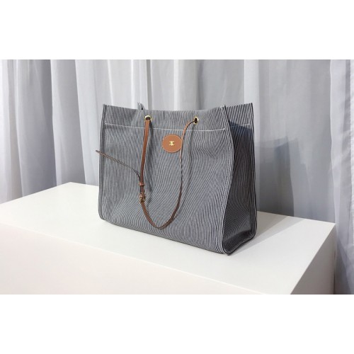 Celine SQUARED CABAS CELINE IN JACQUARD AND CALFSKIN