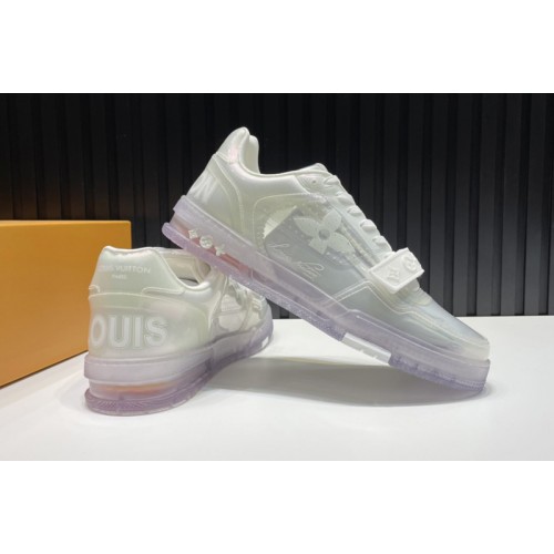 Louis Vuitton 1A98X5 Trainer sneaker in White Transparent canvas Louis Vuitton 1A98X5 Trainer sneaker in White Transparent canvas