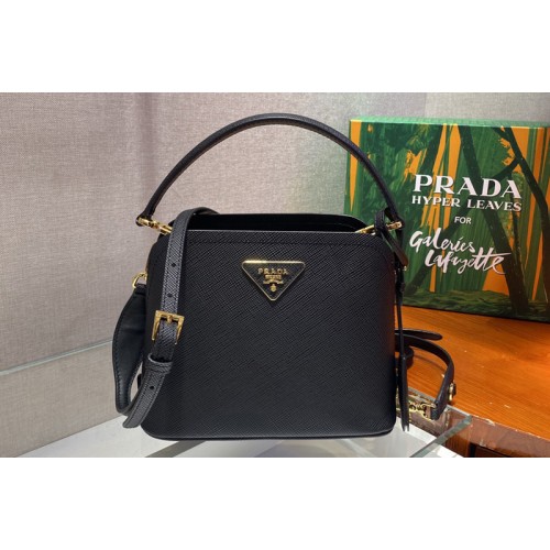 Prada 1BA286 Matinee Micro Saffiano leather bag in Black Saffiano leather