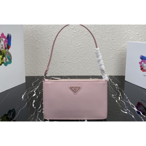 Prada 1BC155 Brushed leather mini-bag in Pink brushed leather