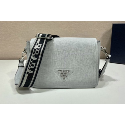 Prada 1BD314 Leather shoulder bag on Gray Leather