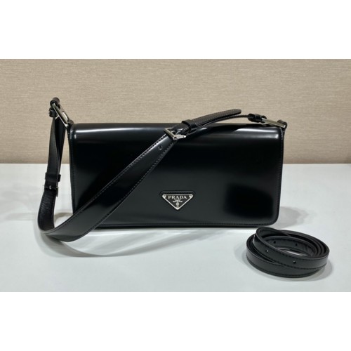 Prada 1BD323 Brushed leather Prada Femme bag in Black Leather