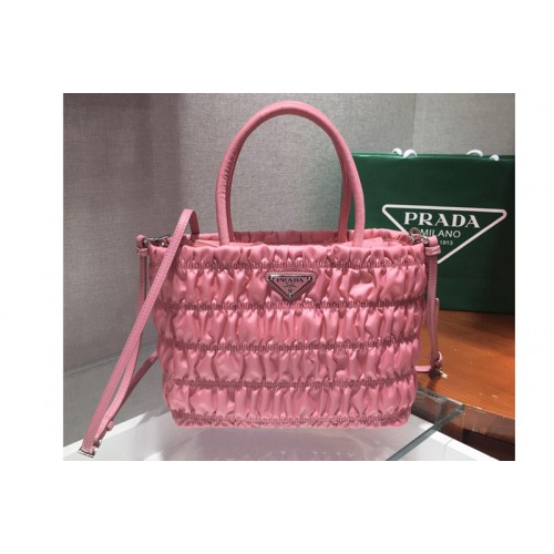 Prada 1BG321 Nylon tote Bag in Pink Embossed nylon