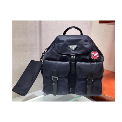 Prada 1BZ811 Re-Nylon backpack Blue Re-Nylon