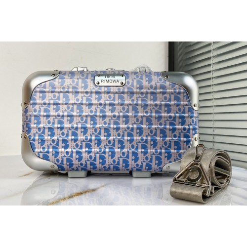 Christian Dior 1DRPO164 DIOR and RIMOWA Hand Case hand luggage in Blue Dior Oblique Aluminum Christian Dior 1DRPO164 DIOR and RIMOWA Hand Case hand luggage in Blue Dior Oblique Aluminum