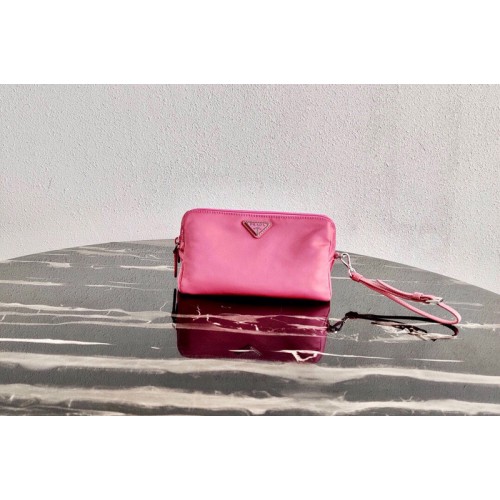 Prada 1NE693 Fabric Cosmetic Pouch in Pink Fabric