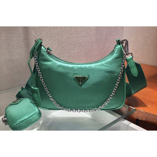 Prada 1BH204 Prada Re-Edition 2005 nylon shoulder bag in Green Nylon