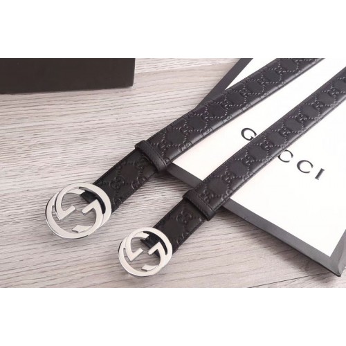 Gucci 34mm 38mm Signature leather belts Black Gucci 34mm 38mm Signature leather belts Black