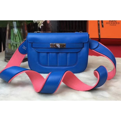 Hermes Berline 20cm Original Swift Leather Bags Blue Hermes Berline 20cm Original Swift Leather Bags Blue