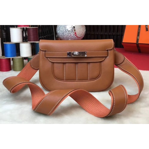 Hermes Berline 20cm Original Swift Leather Bags Brown Hermes Berline 20cm Original Swift Leather Bags Brown