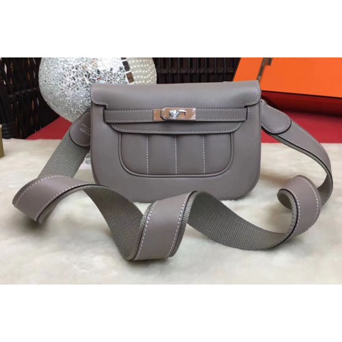Hermes Berline 20cm Original Swift Leather Bags Grey Hermes Berline 20cm Original Swift Leather Bags Grey