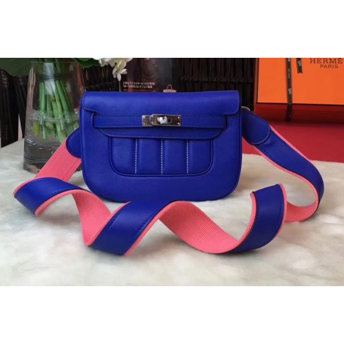 Hermes Berline 20cm Original Swift Leather Bags Blue Hermes Berline 20cm Original Swift Leather Bags Blue
