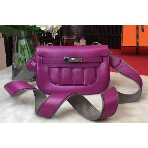 Hermes Berline 20cm Original Swift Leather Bags Purple Hermes Berline 20cm Original Swift Leather Bags Purple