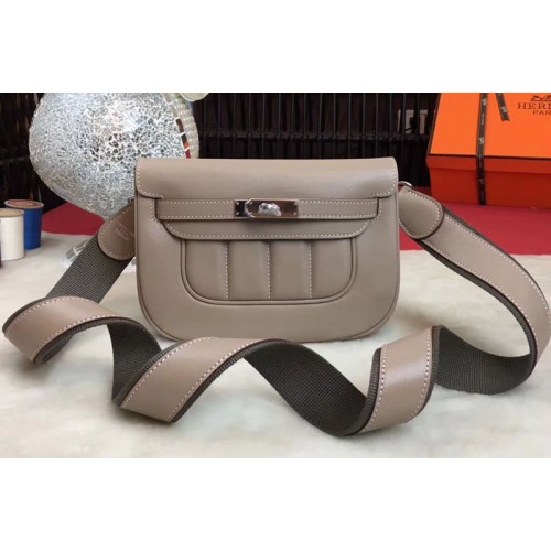 Hermes Berline 20cm Original Swift Leather Bags Light Grey Hermes Berline 20cm Original Swift Leather Bags Light Grey