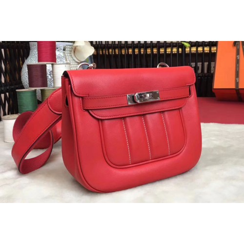 Hermes Berline 20cm Original Swift Leather Bags Red Hermes Berline 20cm Original Swift Leather Bags Red