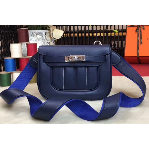 Hermes Berline 20cm Original Swift Leather Bags Dark Blue Hermes Berline 20cm Original Swift Leather Bags Dark Blue