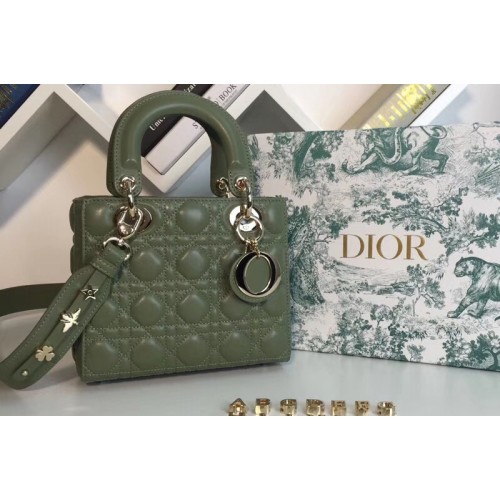 Dior M0538 My ABCDior Lambskin Bag Green Lambskin Leather