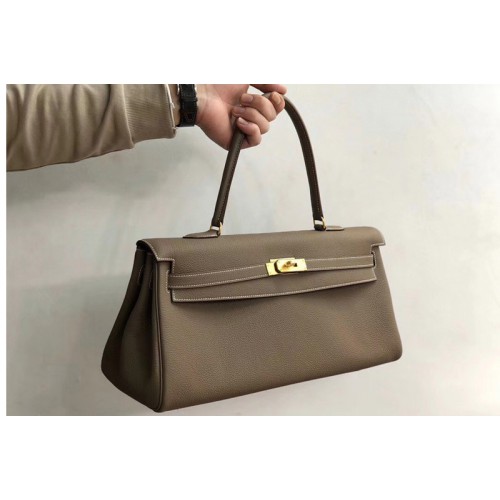 Hermes 42cm Kelly Shoulder Bag in Gray Togo Leather Hermes 42cm Kelly Shoulder Bag in Gray Togo Leather