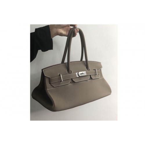 Hermes 42cm Birkin Shoulder Bag in Gray Togo Leather Hermes 42cm Birkin Shoulder Bag in Gray Togo Leather