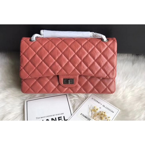 Chanel Flap Original Leather 30226 Bags Orange Silver Chain