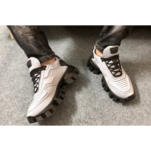 Prada 2EG293 Cloudbust Thunder knit sneakers Grey Fabric