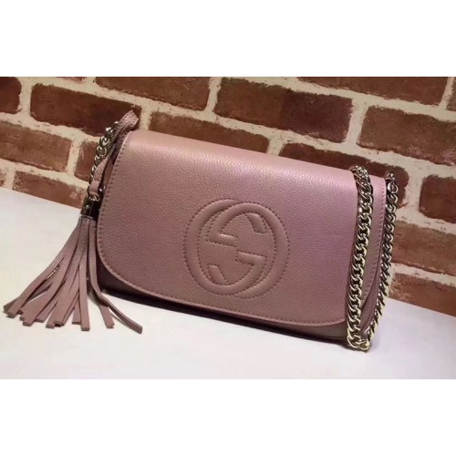 Gucci Soho Original Leather Shoulder Bag Pink