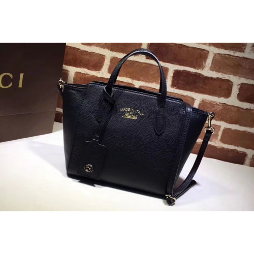 Gucci Swing mini Leather Top Handle Bag Black
