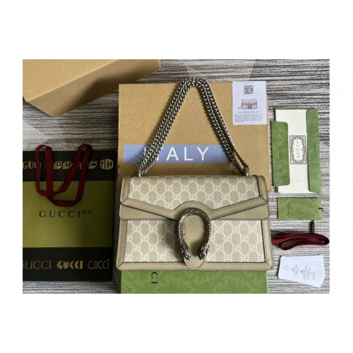 Gucci Dionysus small shoulder bag in Beige and white Supreme canvas Gucci Dionysus small shoulder bag in Beige and white Supreme canvas