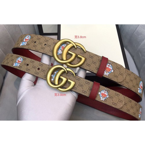 Gucci Doraemon x Gucci 30mm 38mm Belt Supreme canvas Red Leather Gucci Doraemon x Gucci 30mm 38mm Belt Supreme canvas Red Leather