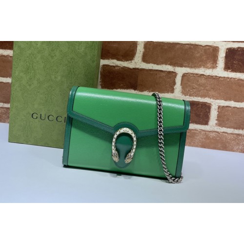 Gucci Dionysus mini chain bag in Green Leather