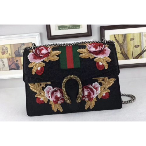 Gucci Dionysus Lichee Original Leather Shoulder Bag Black