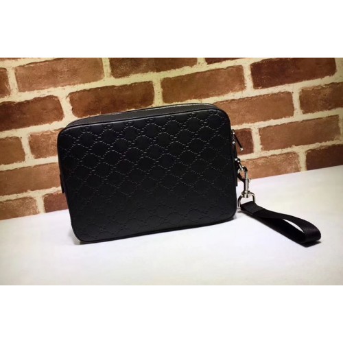 Gucci Signature leather mens bag Black
