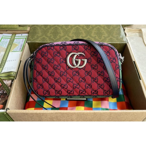 Gucci Marmont Multicolor small shoulder bag in Diagonal matelasse Multicolor canvas Gucci Marmont Multicolor small shoulder bag in Diagonal matelasse Multicolor canvas