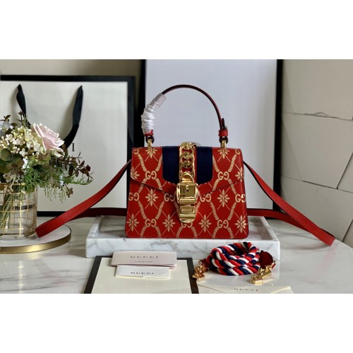 Gucci Sylvie mini leather bag In Red Leather Gucci Sylvie mini leather bag In Red Leather