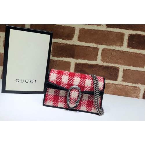 Gucci Dionysus super mini bag in Red White tweed Gucci Dionysus super mini bag in Red White tweed