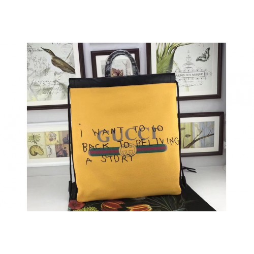 Gucci Coco Capitan Logo Backpack Yellow Gucci Coco Capitan Logo Backpack Yellow