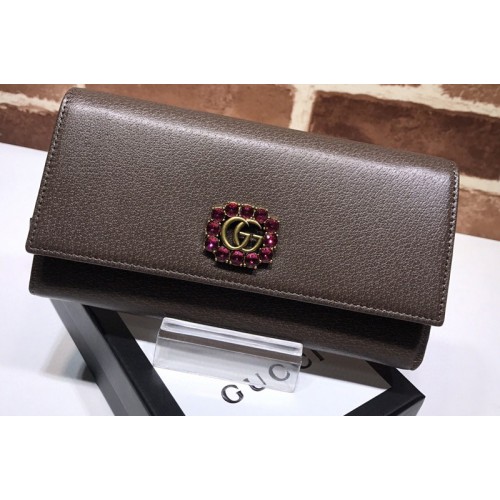 Gucci Continental wallet With Logo in Pink Leather