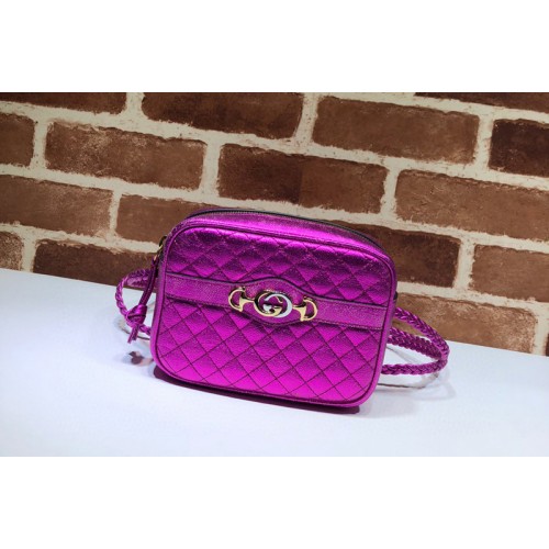 Gucci Mini laminated leather bags in Rose Leather