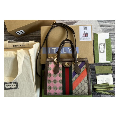 Gucci Ophidia small tote bag in Supreme canvas with geometric print