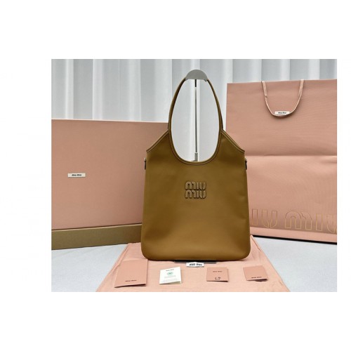 Miu Miu 5BG231 IVY leather bag in Brown Leather