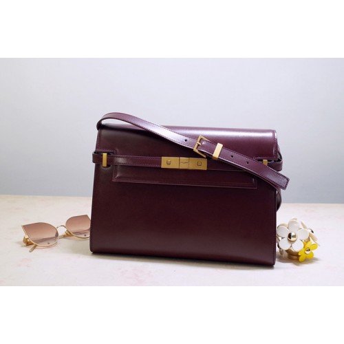 YSL MANHATTAN SHOULDER BAG IN SMOOTH LEATHER