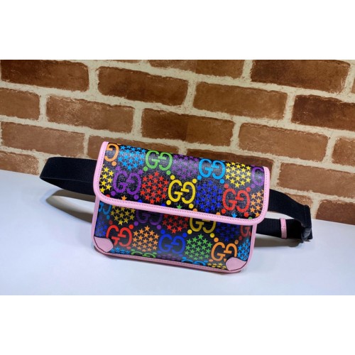 Gucci Psychedelic belt bag Psychedelic Supreme canvas With Pink Leather