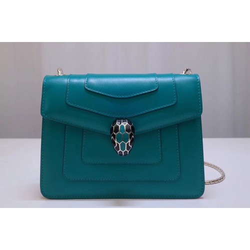 Bvlgari Serpenti Forever 61879 Flap Cover Bags Green Calf Leather Bvlgari Serpenti Forever 61879 Flap Cover Bags Green Calf Leather