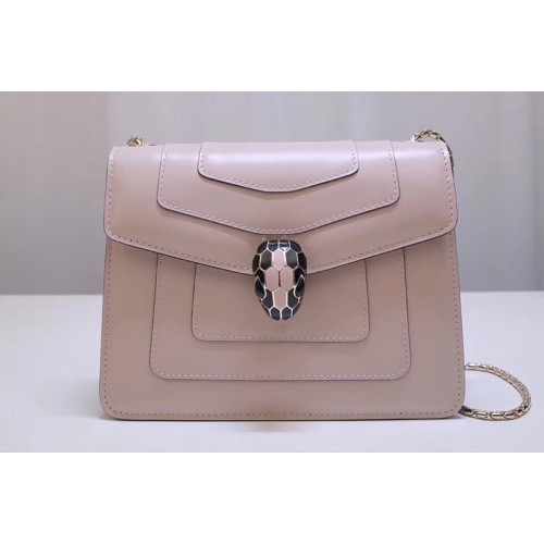 Bvlgari Serpenti Forever 61879 Flap Cover Bags Beige Calf Leather Bvlgari Serpenti Forever 61879 Flap Cover Bags Beige Calf Leather