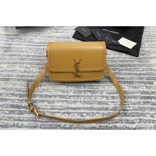 YSL SOLFERINO MEDIUM SATCHEL Bag IN Brown BOX LEATHER