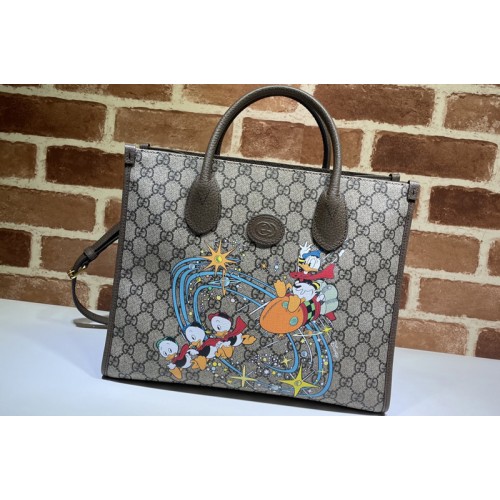 Gucci Disney x Gucci Donald Duck tote bag in Beige and ebony Supreme canvas