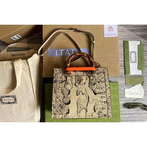 Gucci Diana small python tote bag in Natural colored python Gucci Diana small python tote bag in Natural colored python