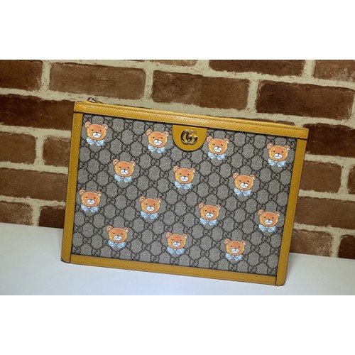 Gucci Kai x Gucci Pouch in Beige ebony Supreme canvas Gucci Kai x Gucci Pouch in Beige ebony Supreme canvas
