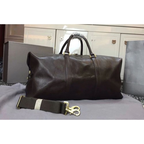 Mulberry Clipper Natural Leather Travel Bags Chocolate